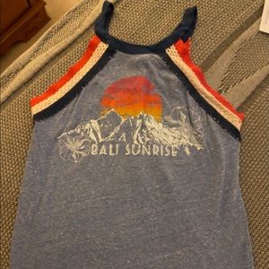 Free People Boho Crochet detail tank